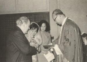 蕭滋與吳漪曼的盟誓，由賈彥文總主教主禮婚配聖事