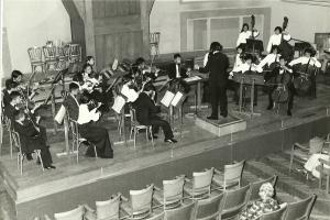 廖年賦 指揮臺北世紀交響樂團攝於維也納Sophien Saele廳
