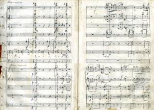 徐頌仁作品《為管絃樂的奇想競奏曲》樂譜手稿