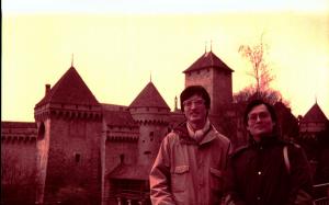 郭聯昌 與低音提琴家饒大鷗於瑞士城堡