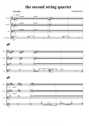 the 2nd string quartet _ Progresif de temp樂譜